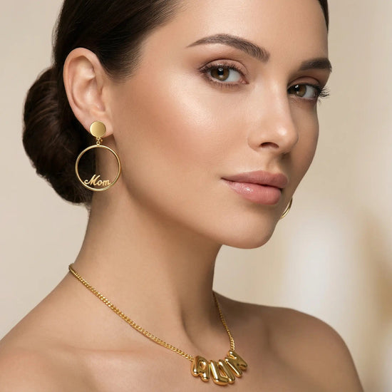 The Bond Script Hoop Earrings