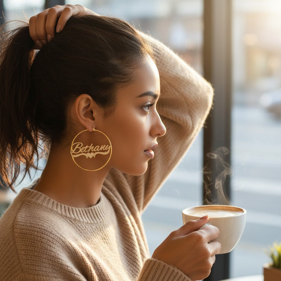 The Celestia Iced Name Hoops