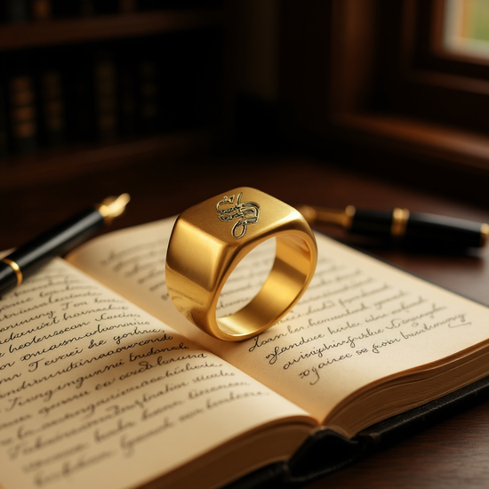 Custom Initial Signet Ring