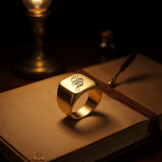 Custom Initial Signet Ring