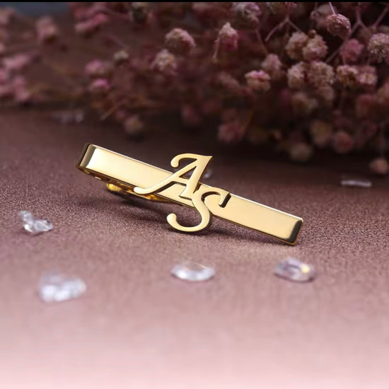 Custom Initial Tie Clip