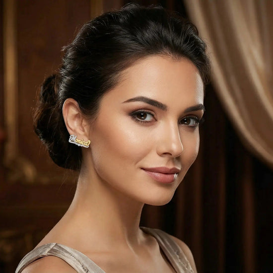 The Crowned Name Earrings