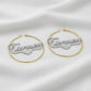 The Celestia Iced Name Hoops