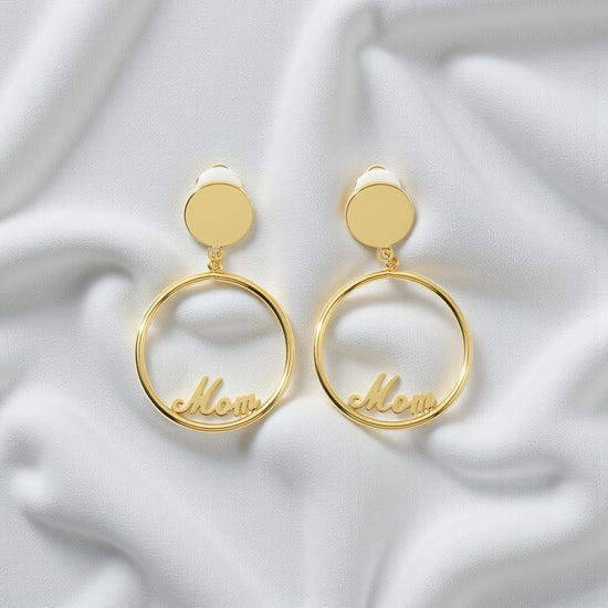 The Bond Script Hoop Earrings