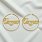 The Celestia Iced Name Hoops