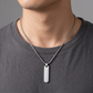 The Obsidian Initial Bar Necklace
